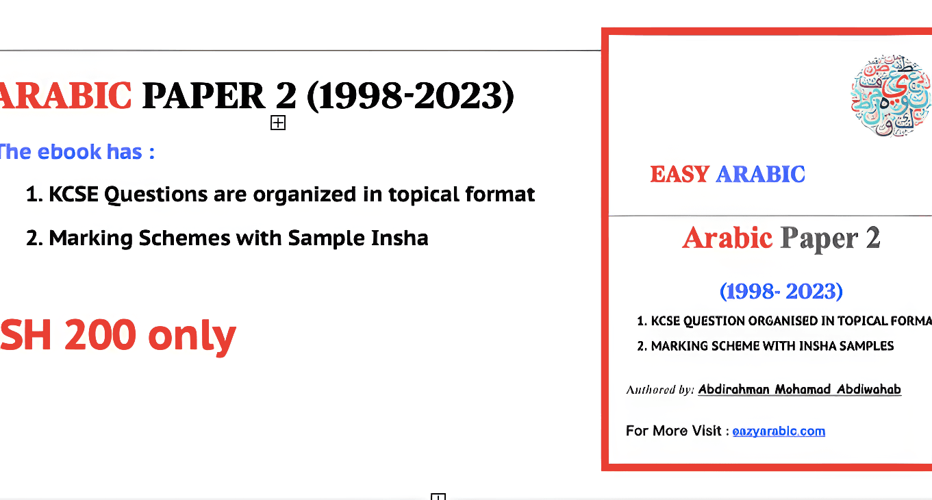 Arabic Paper 2 (1998 - 2023)